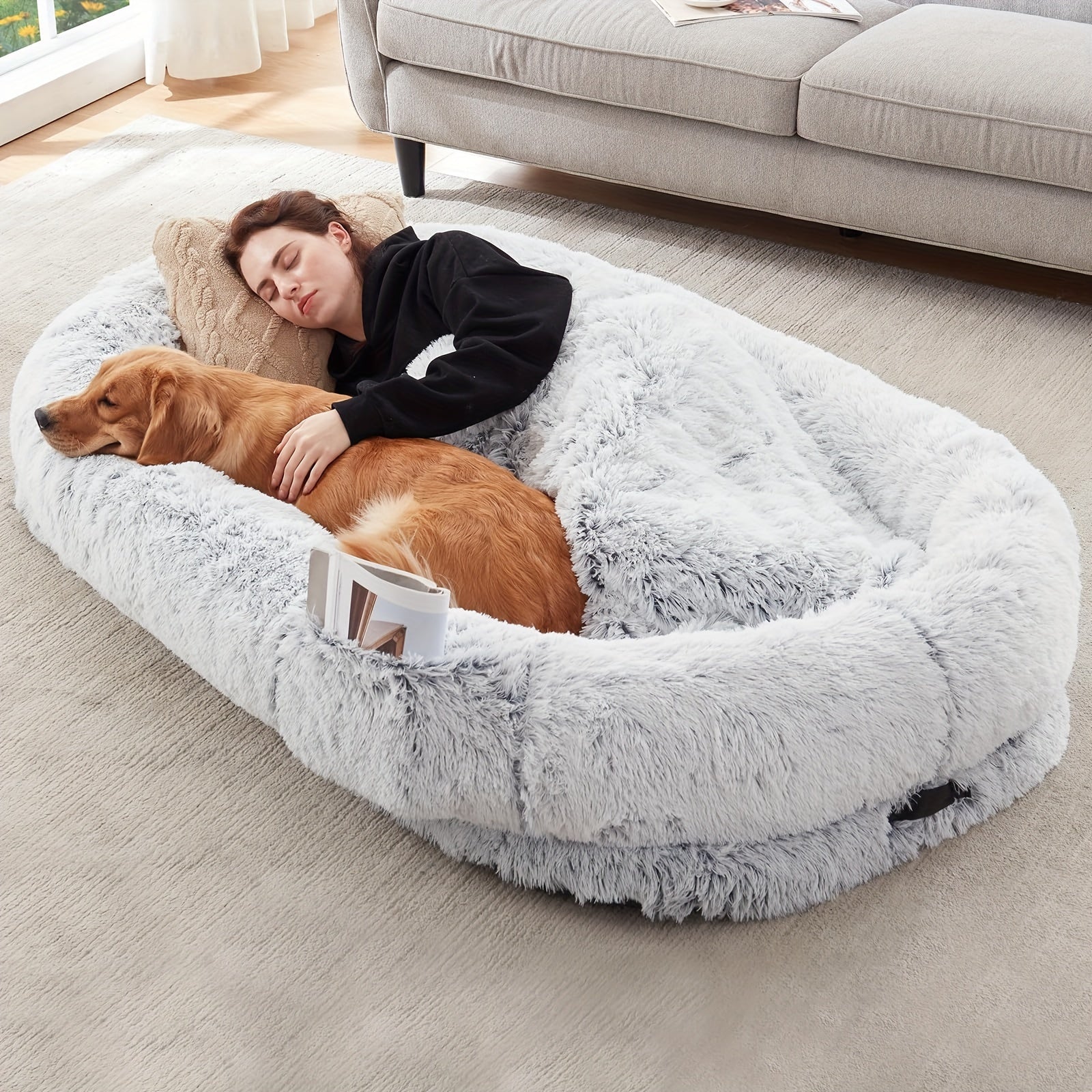 Giant HumanSized Dog Bed  Ultimate Comfort Plush  Cozy for Your Pet